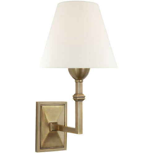 Alexa Hampton Jane 1 Light 7 inch Hand-Rubbed Antique Brass Wall Sconce Wall Light in Linen