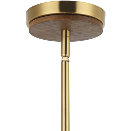 Desert Flyer 3 Light 16 inch Satin Brass with Medium Walnut Foyer Ceiling Light