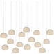 Virtu 15 Light 48 inch Natural/Silver Multi-Drop Pendant Ceiling Light