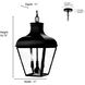 Edenton 3 Light 11 inch Matte Black Outdoor Hanging Pendant