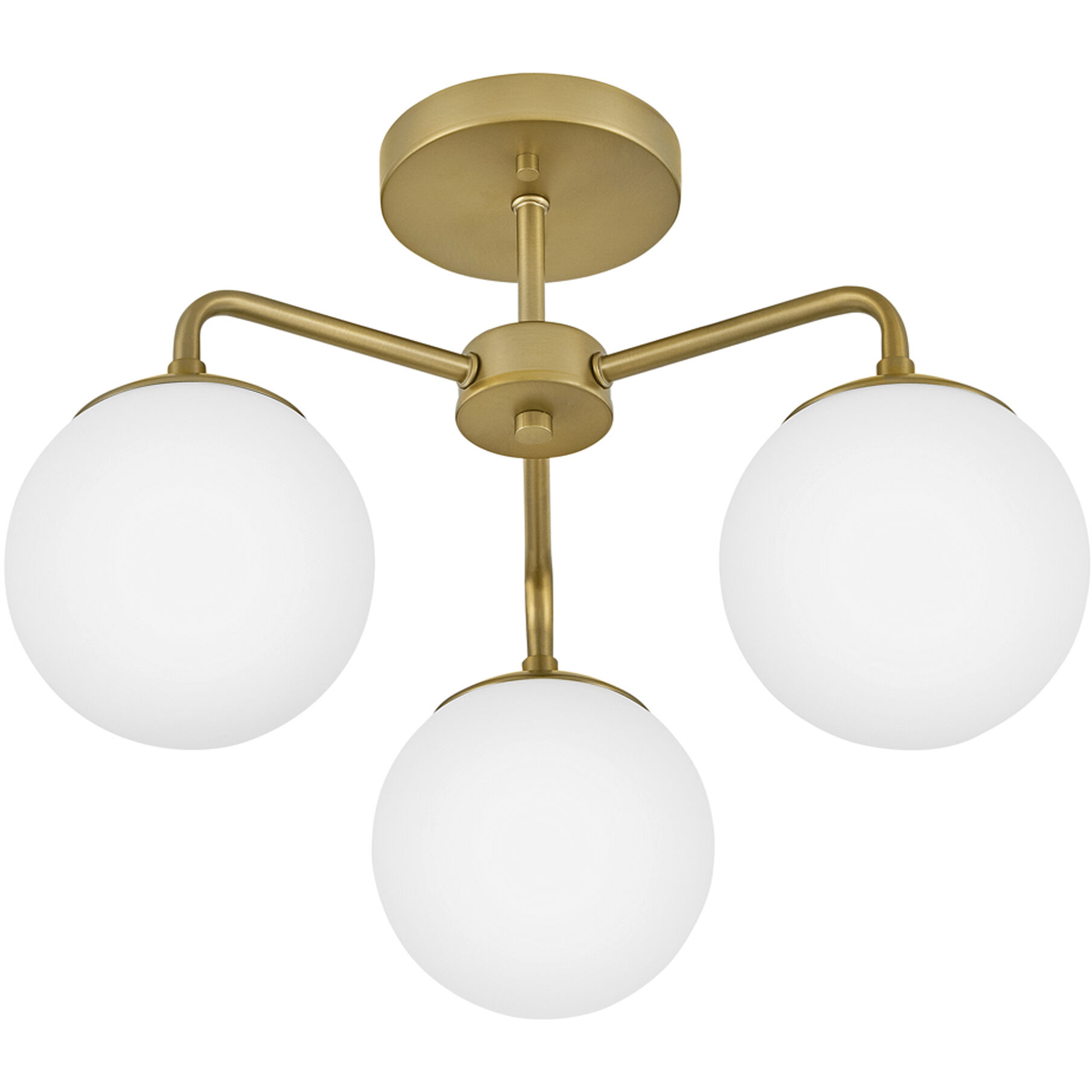 Julep LED 20 inch Lacquered Brass Foyer Light Ceiling Light, Semi-Flush Mount