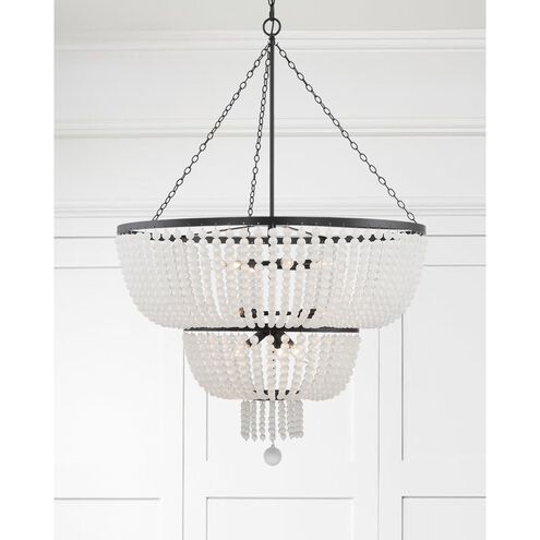 Rylee 12 Light 32 inch Matte Black Chandelier Ceiling Light