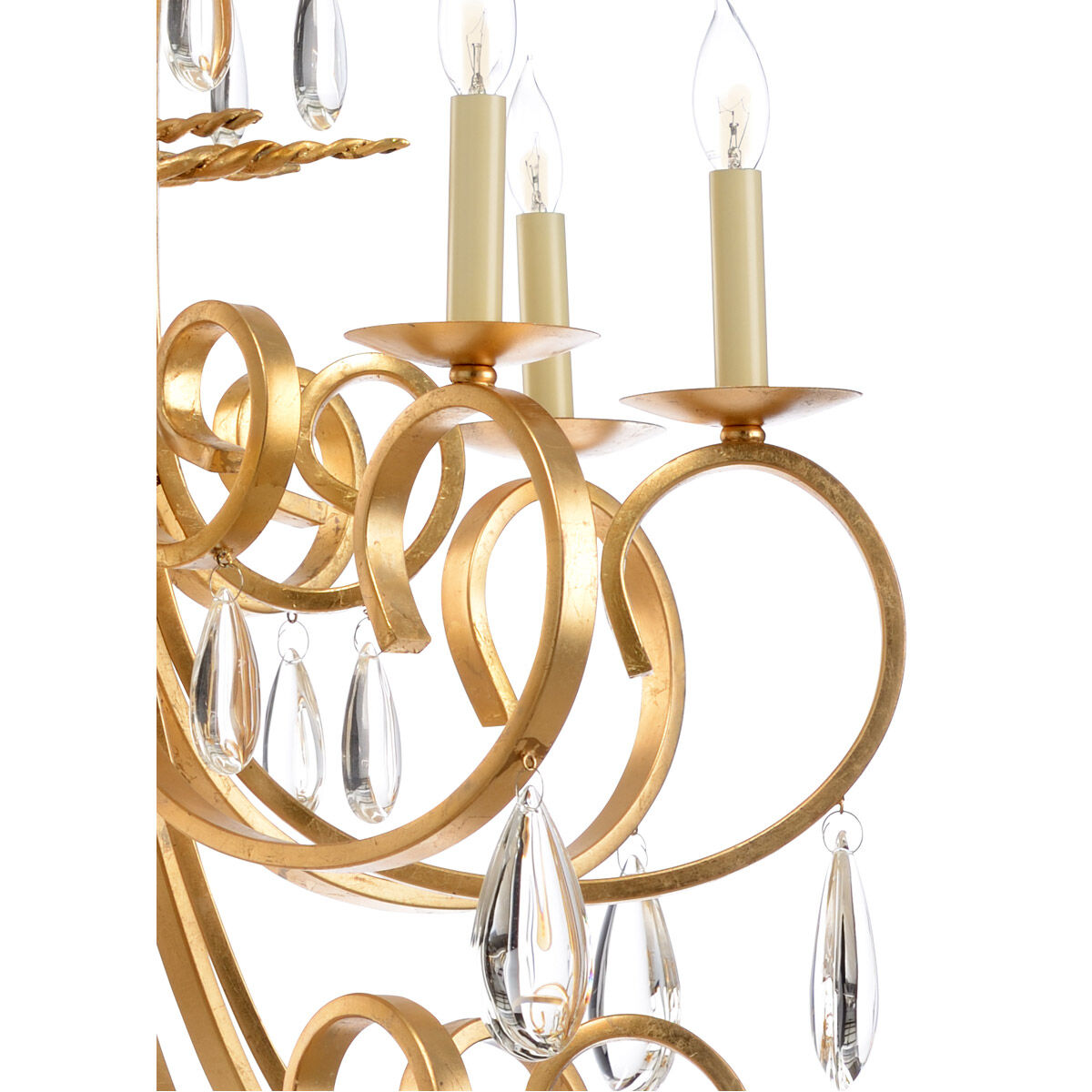 Biltmore 8 Light 30 inch Antique Gold Leaf Chandelier Ceiling Light