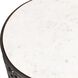 Sabena 20 X 18 inch Dark Bronze and White Marble Outdoor Side Table
