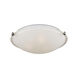 Clip 3 Light 16.25 inch Brushed Nickel Flush Mount Ceiling Light