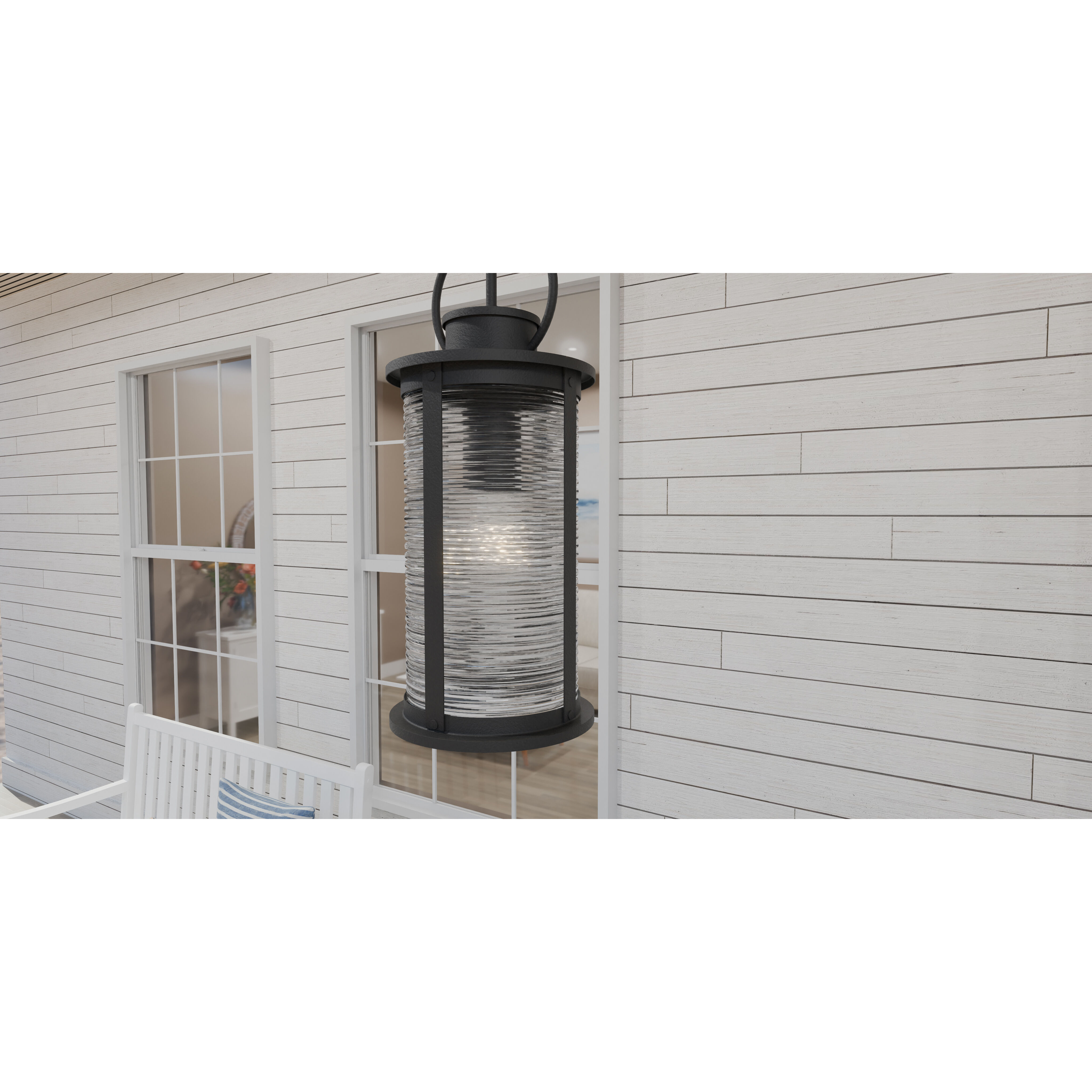 Tilmore 1 Light 7.5 inch Matte Black Outdoor Lantern, Large