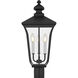 Farley 3 Light 22.75 inch Matte Black Outdoor Post Lantern