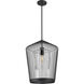 Lido 1 Light 18.5 inch Matte Black Pendant Ceiling Light