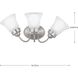 Fluted Glass 3 Light 16 inch Brushed Nickel Bath Vanity Wall Light in Etched