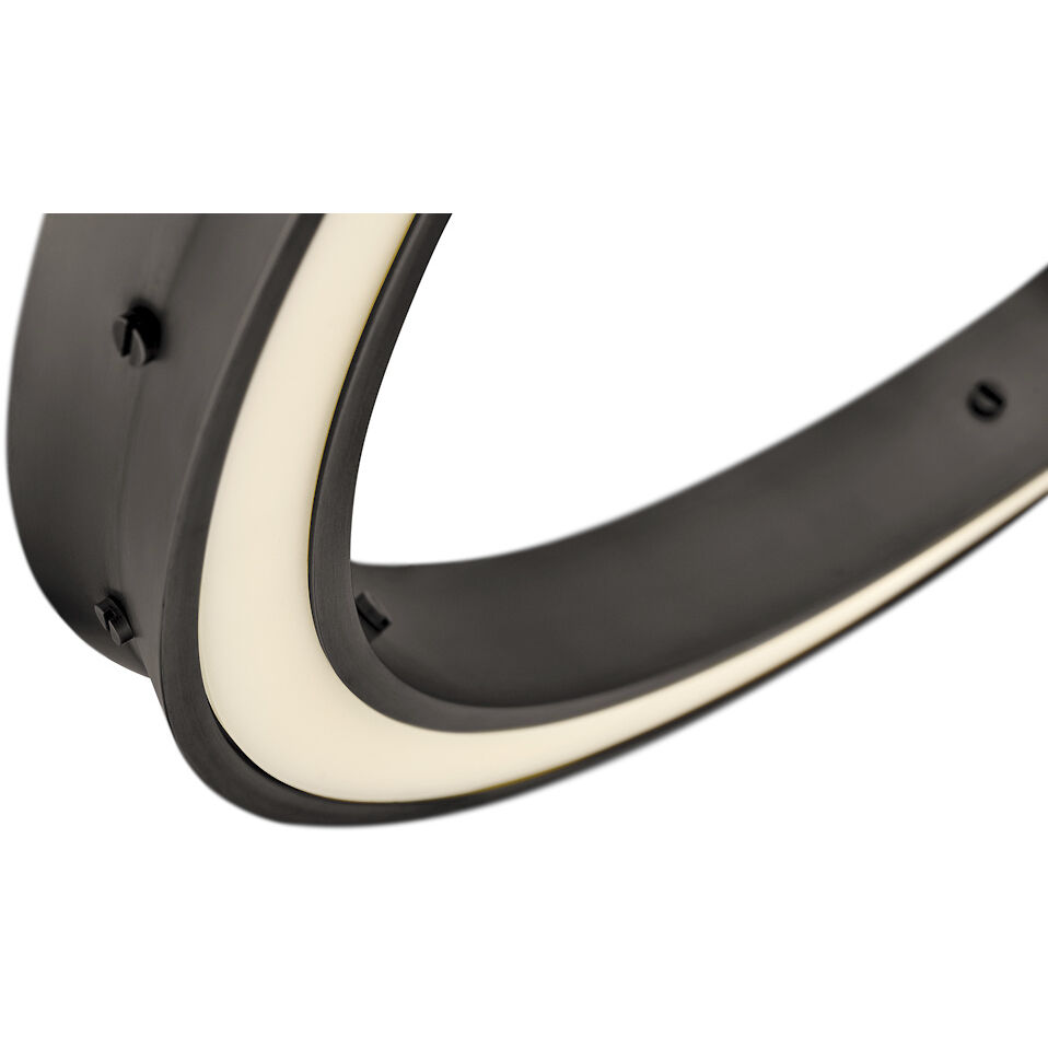 Althea LED 26 inch Satin Black Chandelier Ceiling Light