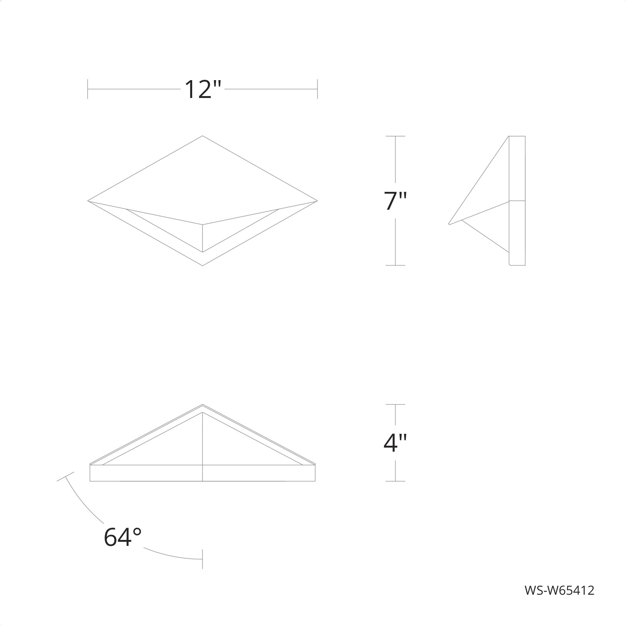 Pique LED 7 inch Black Outdoor Wall Light in 4000K, dweLED