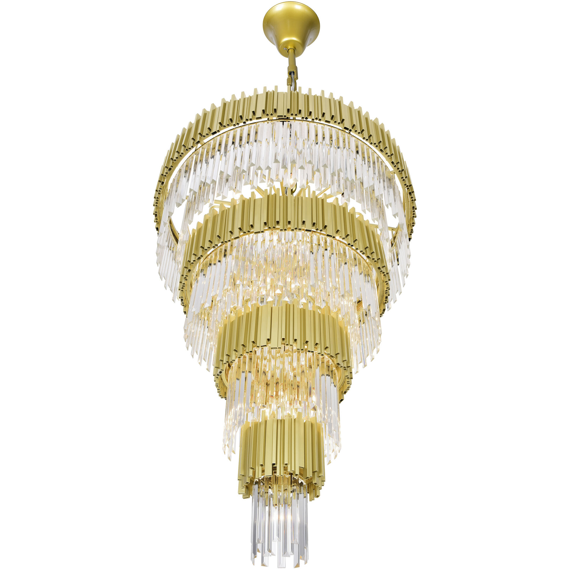 Deco 34 Light 40 inch Medallion Gold Down Chandelier Ceiling Light