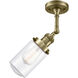 Franklin Restoration Dover LED 5 inch Antique Brass Semi-Flush Mount Ceiling Light in Clear Glass, Franklin Restoration