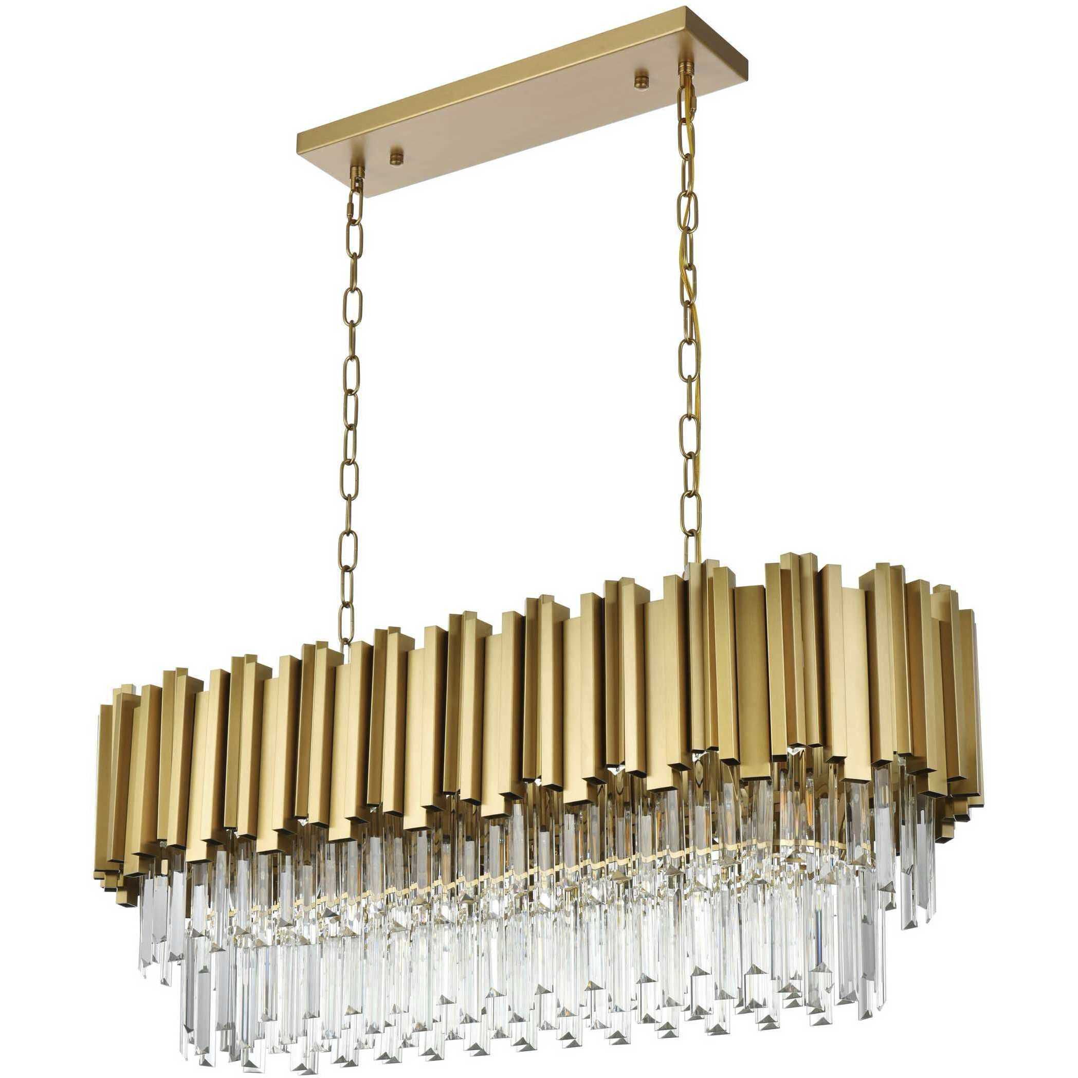 Willow 9 Light 14 inch Satin Gold Chandelier Ceiling Light