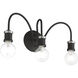 Lansdale 3 Light 19 inch Black with Brushed Nickel Accent Vanity Sconce Wall Light