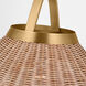 C&M by Chapman & Myers Whitby 1 Light 30 inch Burnished Brass Pendant Ceiling Light