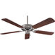 Contractor 52 inch Brushed Steel/Dark Walnut with Dark Walnut Blades Ceiling Fan