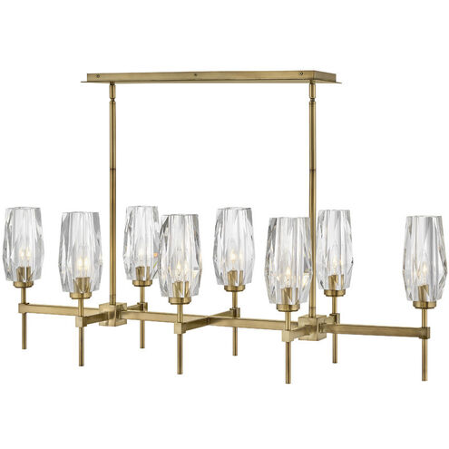 Ana 8 Light 46 inch Heritage Brass Indoor Linear Chandelier Ceiling Light