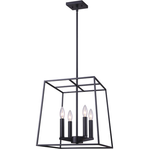Madison 4 Light 14 inch Black Chandelier Ceiling Light