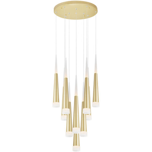 Andes LED 16 inch Satin Gold Multi Light Pendant Ceiling Light