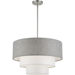 Brookmeade 4 Light 23 inch Brushed Nickel Pendant Chandelier Ceiling Light