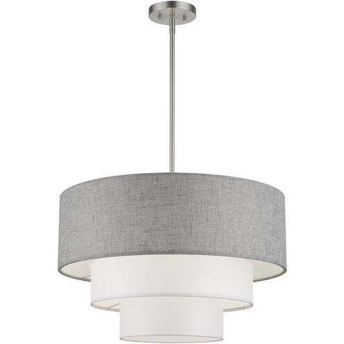 Brookmeade 4 Light 23 inch Brushed Nickel Pendant Chandelier Ceiling Light