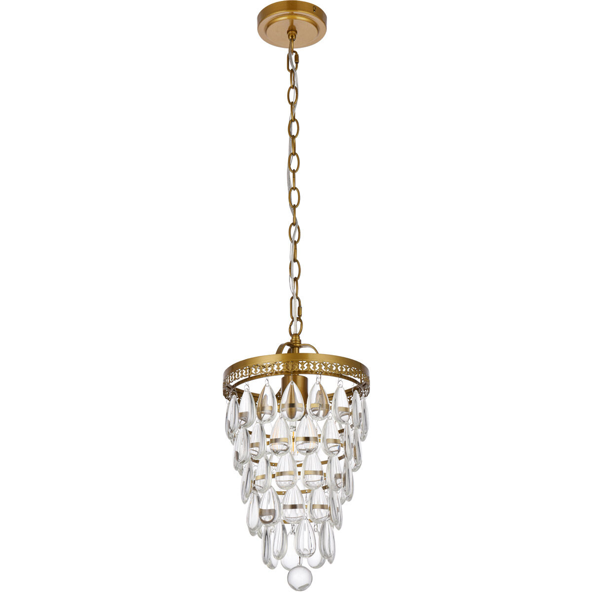 Reese 1 Light 9 inch Brass Pendant Ceiling Light