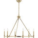 Carrick 6 Light Champagne Bronze Chandelier Ceiling Light, 1 Tier Small