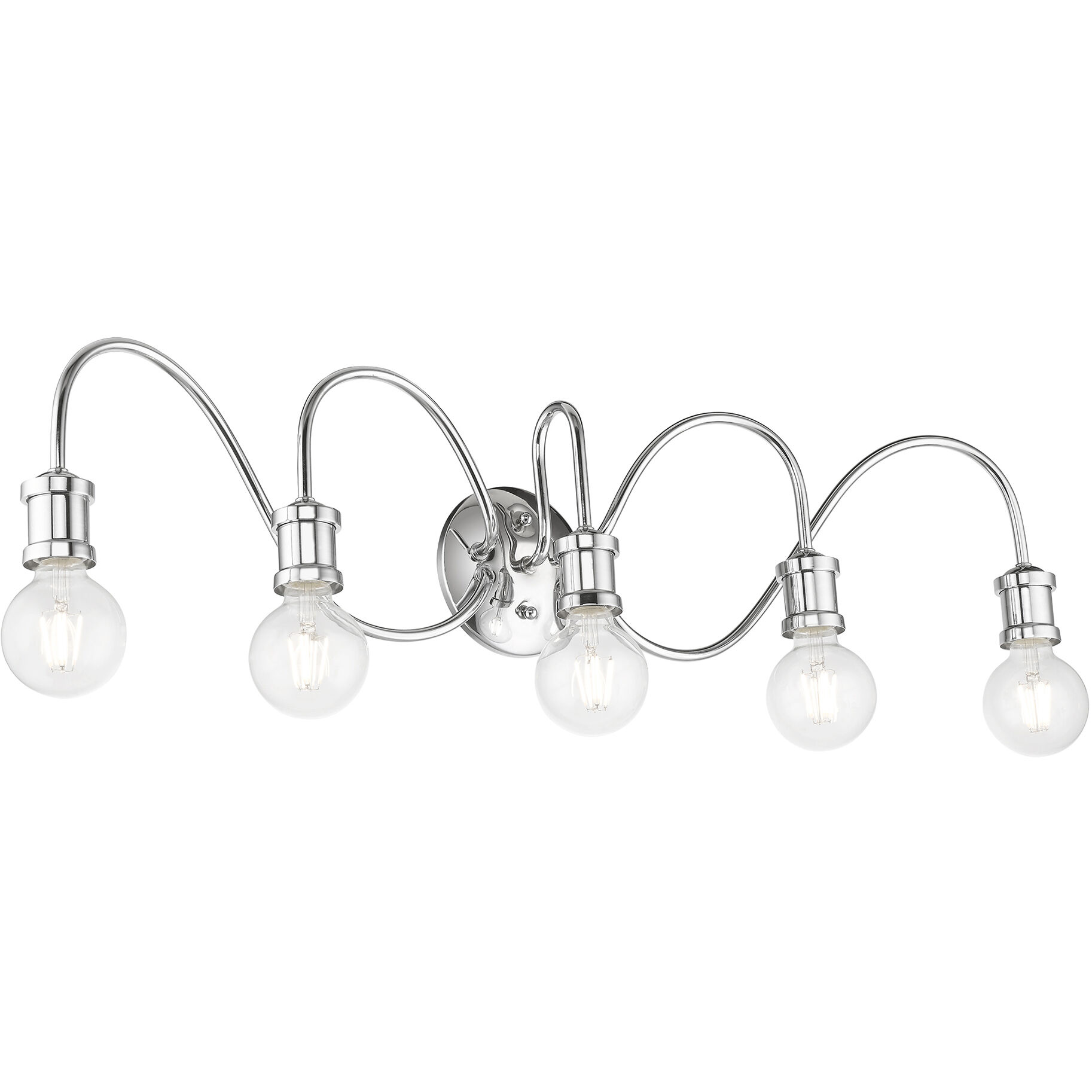 Lansdale 5 Light 34 inch Polished Chrome Vanity Sconce Wall Light, Large