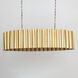 Allegra 5 Light 48.75 inch Weathered Brass Linear Pendant Ceiling Light