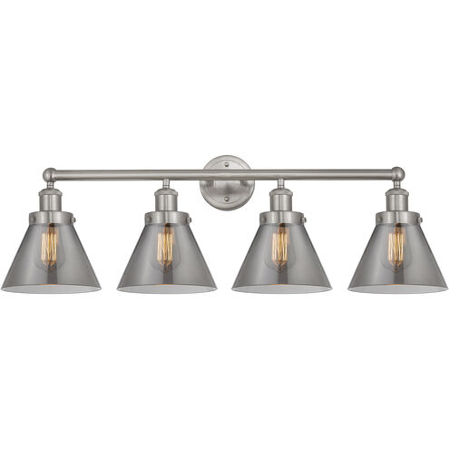 Cone 4 Light 34.75 inch Brushed Satin Nickel Bath Vanity Light Wall Light