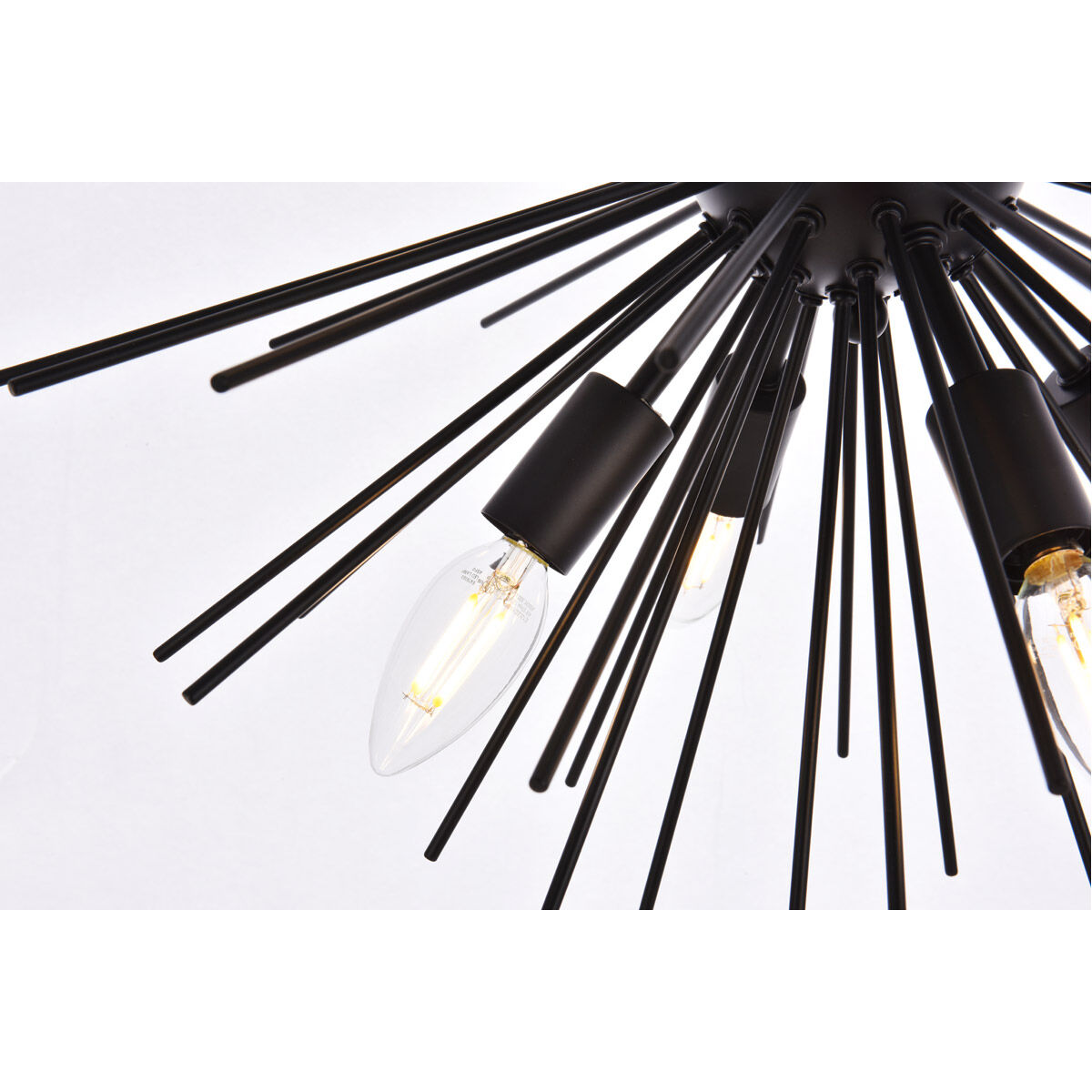 Timber 8 Light 20 inch Black Pendant Ceiling Light