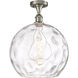 Ballston Athens Water Glass LED 13.75 inch Brushed Satin Nickel Semi-Flush Mount Ceiling Light
