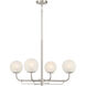 Whitehall 4 Light 30 inch Brushed Nickel Chandelier Ceiling Light