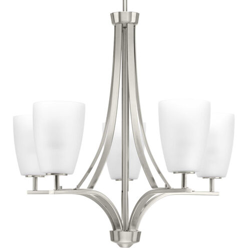 Leap 5 Light 25 inch Brushed Nickel Chandelier Ceiling Light