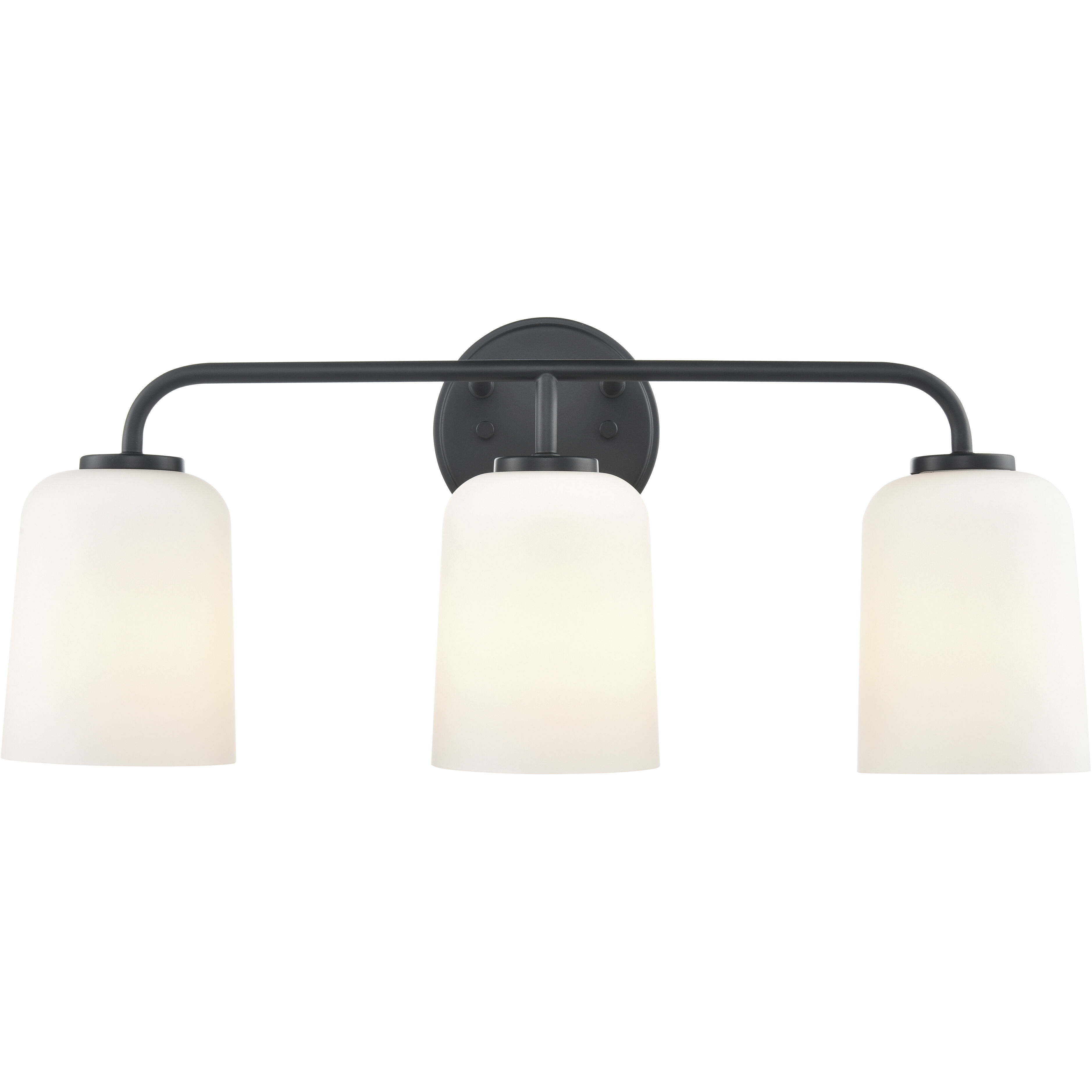Laphia 3 Light 22 inch Matte Black Bathroom Vanity Light Wall Light