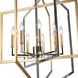 Geosphere 9 Light 46 inch Polished Nickel and Parisian Gold Leaf Chandelier Ceiling Light