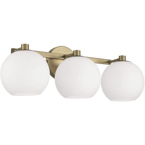 Ansley 3 Light 22.75 inch Aged Brass Vanity Light Wall Light