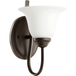 Spencer 1 Light 7 inch Oiled Bronze Wall Mount Wall Light in Satin Opal