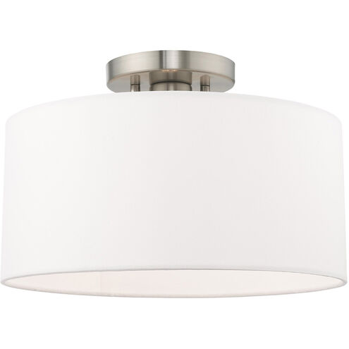 Clark 1 Light 13 inch Brushed Nickel Semi-Flush Mount Ceiling Light