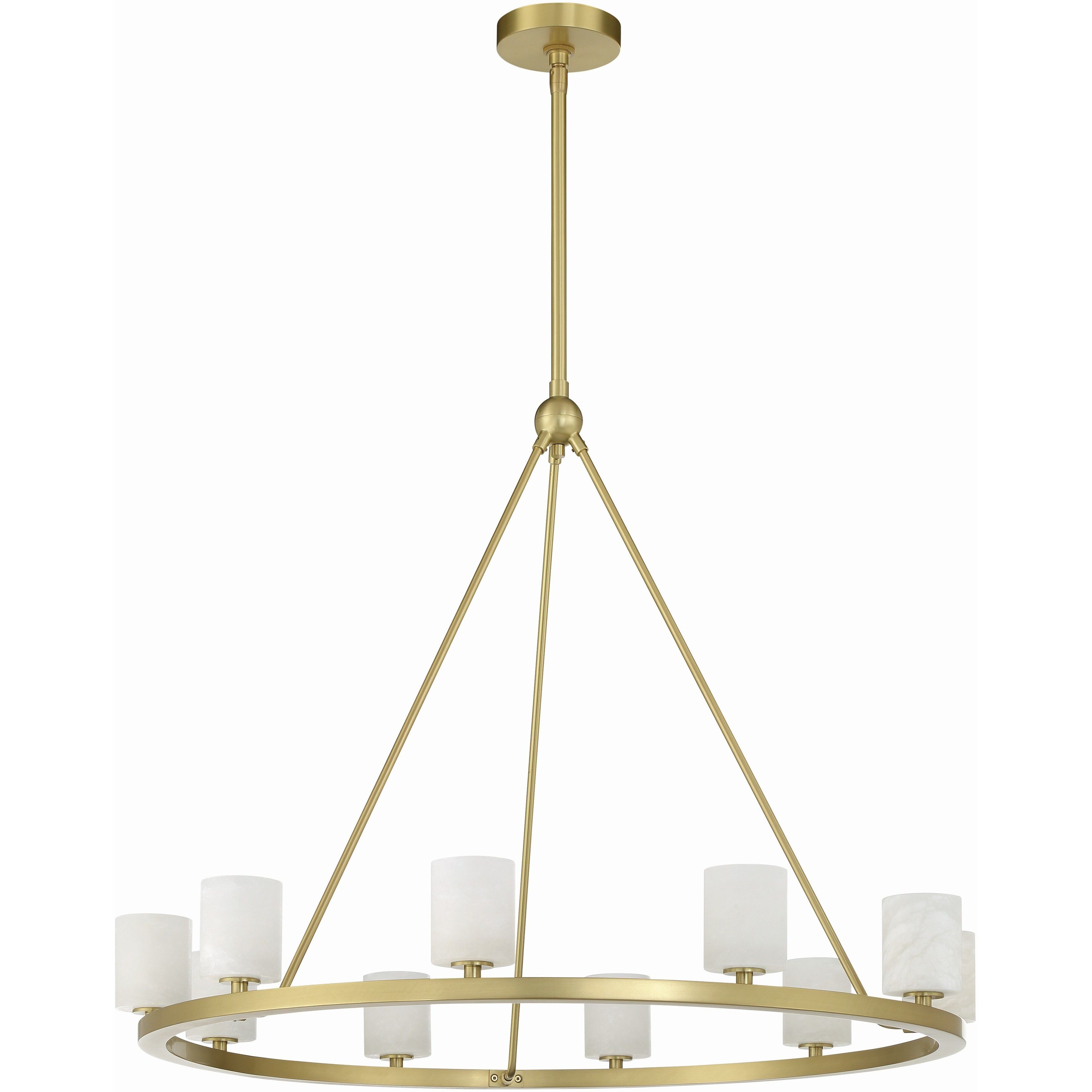 Aragon 10 Light 34.75 inch Soft Brass Chandelier Ceiling Light