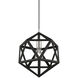 Ashland 1 Light 13 inch Black with Brushed Nickel Accents Pendant Ceiling Light
