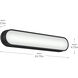 Daines LED 24.75 inch Black Bath Bar Wall Light