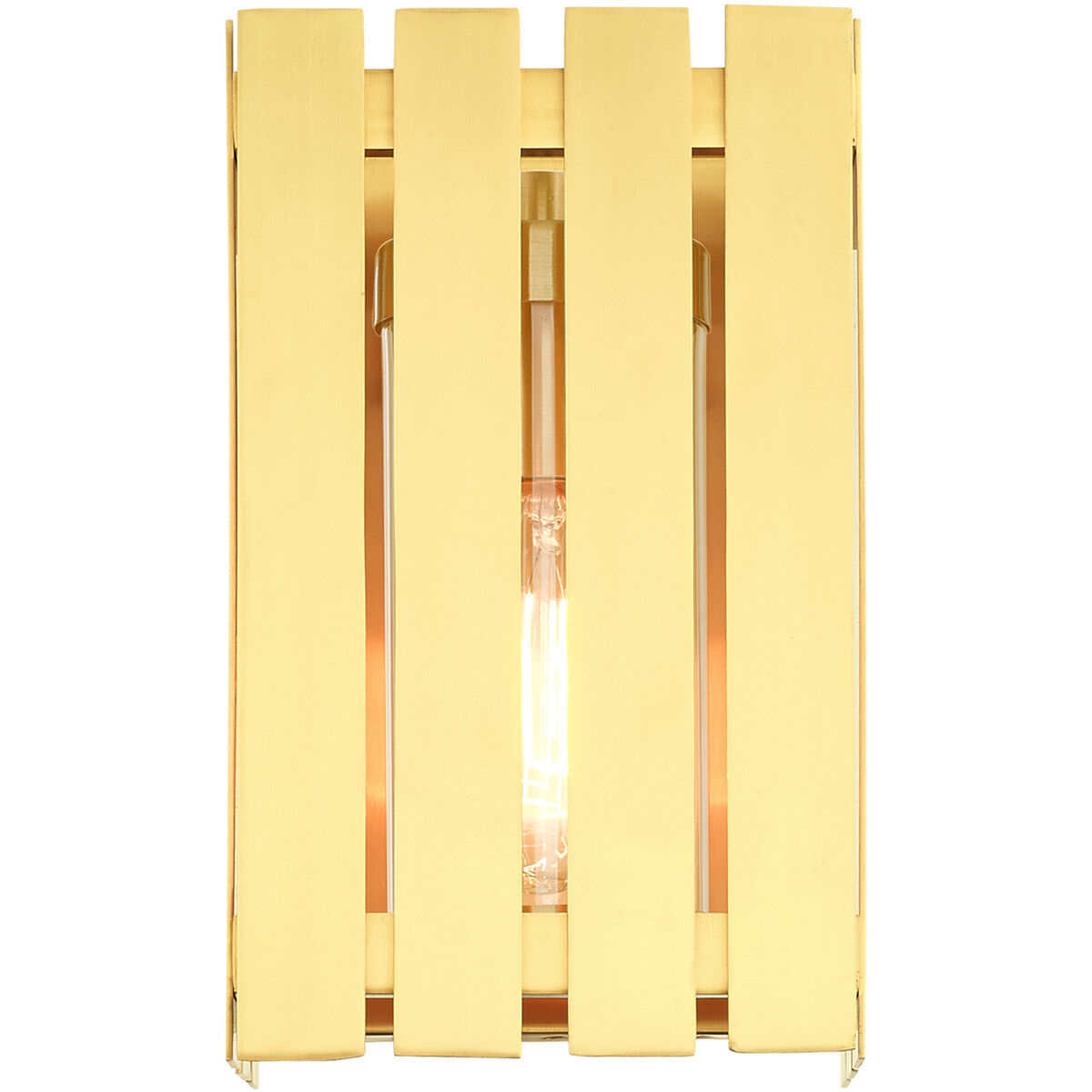 Greenwich 1 Light 10 inch Satin Brass Outdoor Wall Lantern