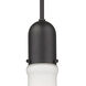 Amherst LED 11.75 inch Matte Black Mini Pendant Ceiling Light in Matte White Glass