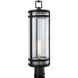 New Yorker 1 Light 14 inch Acid Dipped Black with Clear Outdoor Wall Sconce