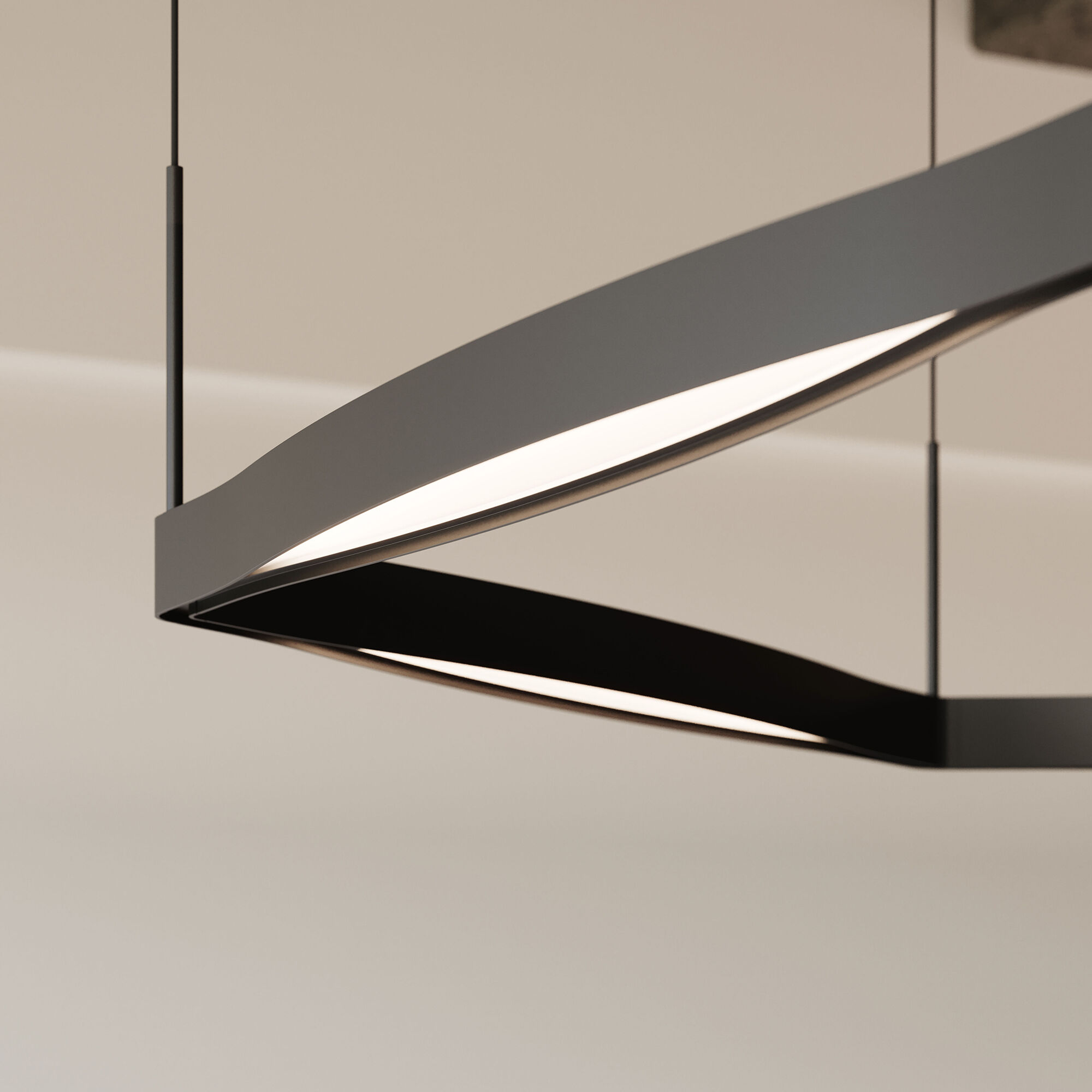 Ola LED 54 inch Satin Black Pendant Ceiling Light