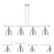 Ballston Dome LED 48 inch White and Polished Chrome Island Light Ceiling Light