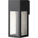 Rook LED 12 inch Satin Black Outdoor Wall Mount Lantern, Medium