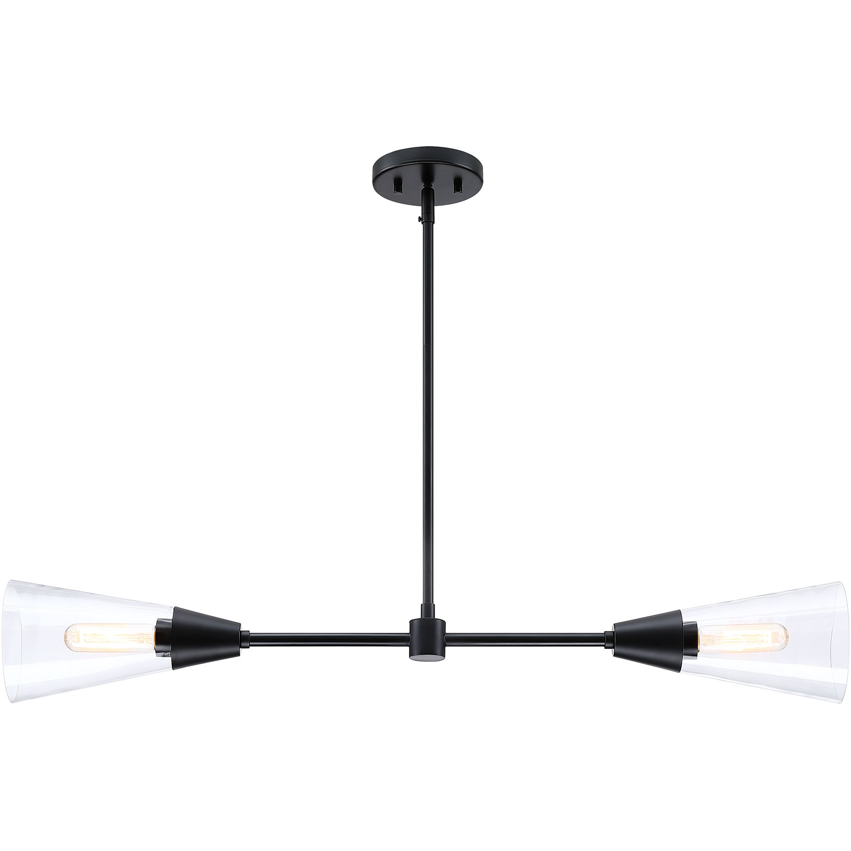 Norro 2 Light 36 inch Matte Black Island Light Ceiling Light